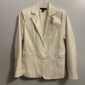 Crocodile Skin Textured Blazer